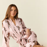 Kaia Cloud Jersey Kimono Robe in Prowl