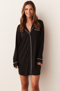 KARA BOYFRIEND SHIRT | SOLID BLACK