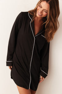 KARA BOYFRIEND SHIRT | SOLID BLACK