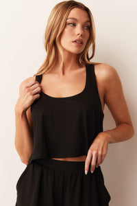 LIA TANK | SOLID BLACK