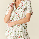 Maren Cloud Jersey PJ Set in Strawberry Bliss