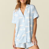 Maren Cloud Jersey PJ Set in Swan Lake