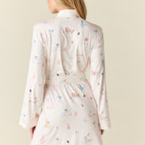 Meadow Cloud Jersey Classic Short Robe in Spa Day