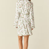 Meadow Cloud Jersey Classic Short Robe in Strawberry Bliss