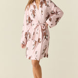Meadow Cloud Jersey Classic Short Robe in Prowl