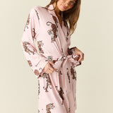 Meadow Cloud Jersey Classic Short Robe in Prowl