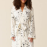 Meadow Classic Short Robe | White Stars