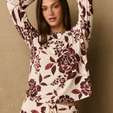 Shari Cloud Jersey PJ Set in Mulberry Floral