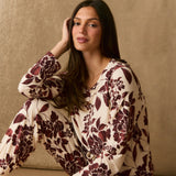 Shari Cloud Jersey PJ Set in Mulberry Floral