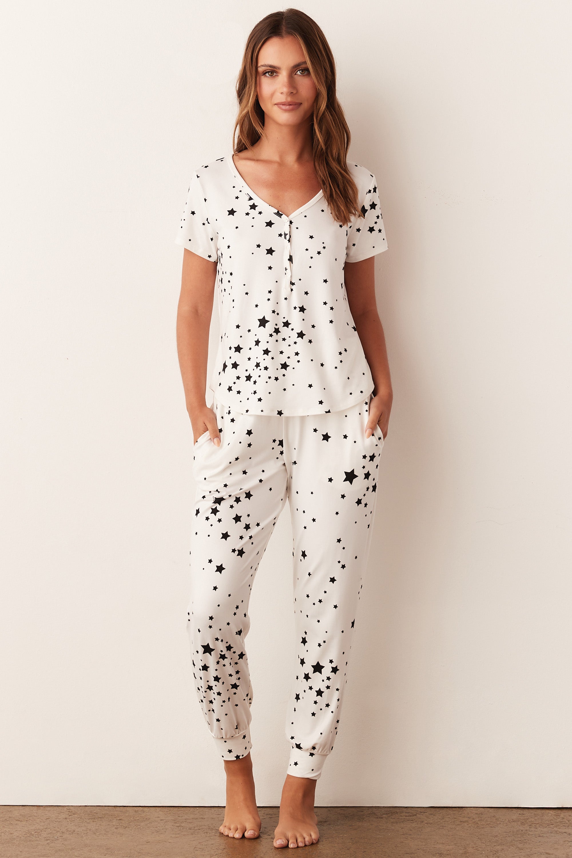 Load image into Gallery viewer, NADIA PJ SET | WHITE STARS
