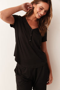 NADIA PJ SET | SOLID BLACK