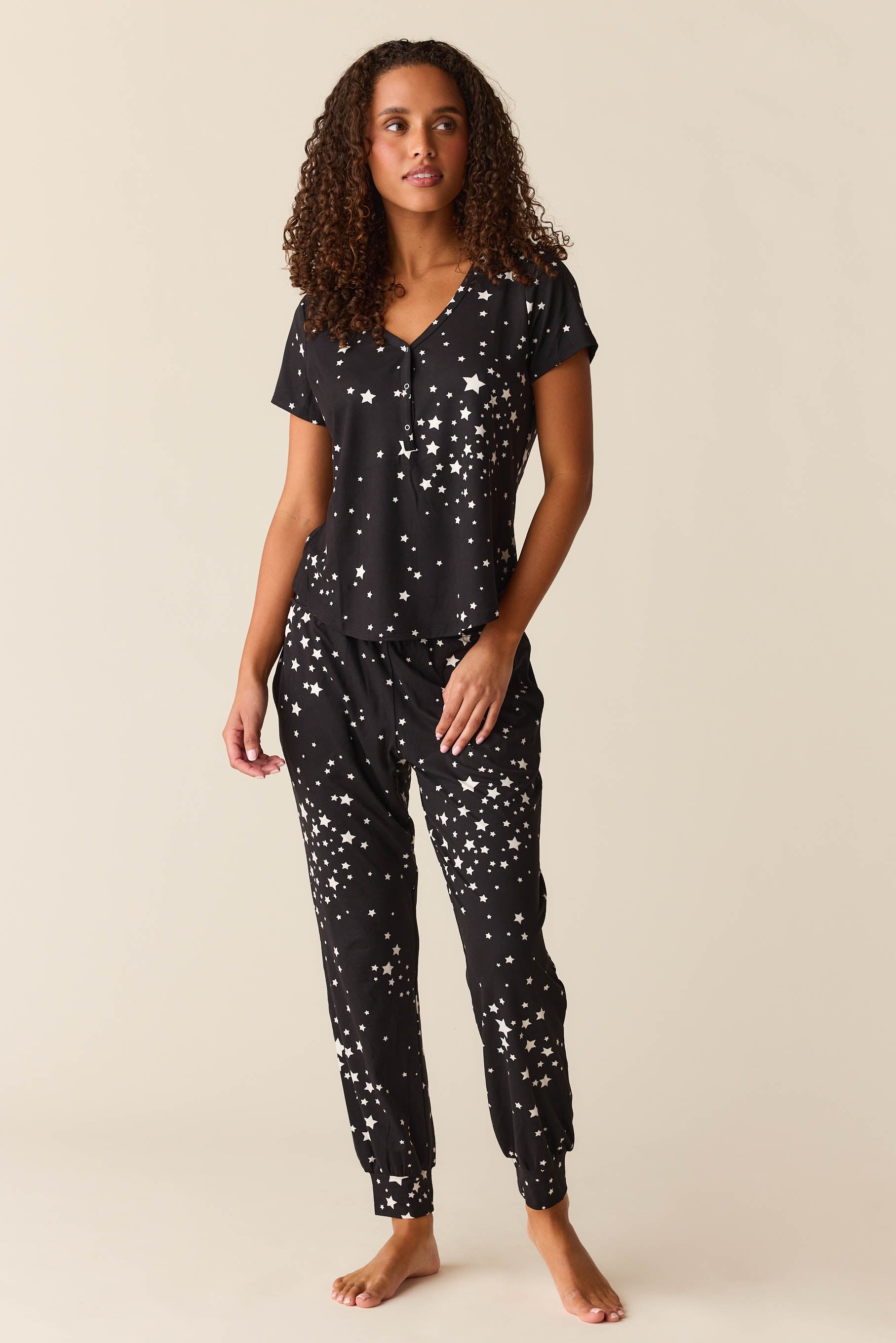 Nadia Cloud Jersey PJ Set Stars