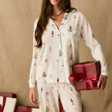 Aria TENCEL™ Lyocell Long PJ Set in Nutcracker
