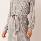 Quinn Banded Short Robe | Tictac