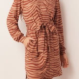 Quinn Banded Short Robe | Bengal