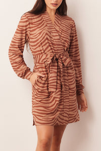 QUINN BANDED SHORT ROBE | BENGAL