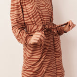 Quinn Banded Short Robe | Bengal