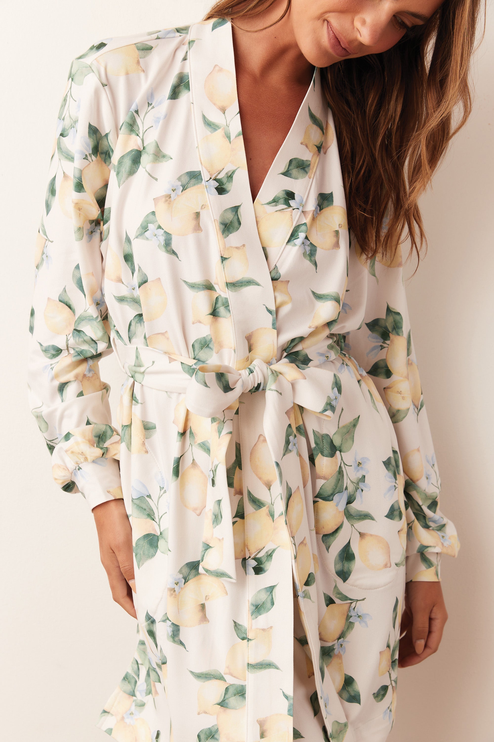 Load image into Gallery viewer, QUINN BANDED SHORT ROBE | AMALFI
