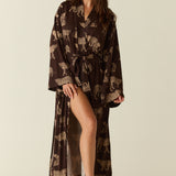 Kaia Cloud Jersey Kimono Robe in Savanna