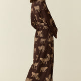 Kaia Cloud Jersey Kimono Robe in Savanna