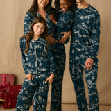 Adam Cloud Jersey Henley Set in Winter Toile