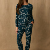 Shari Cloud Jersey PJ Set in Winter Toile