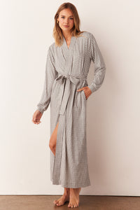 SKYLER BANDED LONG ROBE | TICTAC
