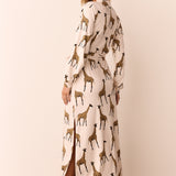 Skyler Banded Long Robe | Sahara