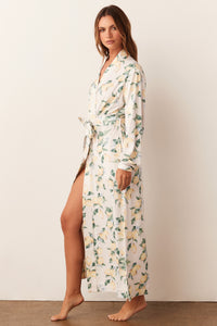 SKYLER BANDED LONG ROBE | AMALFI