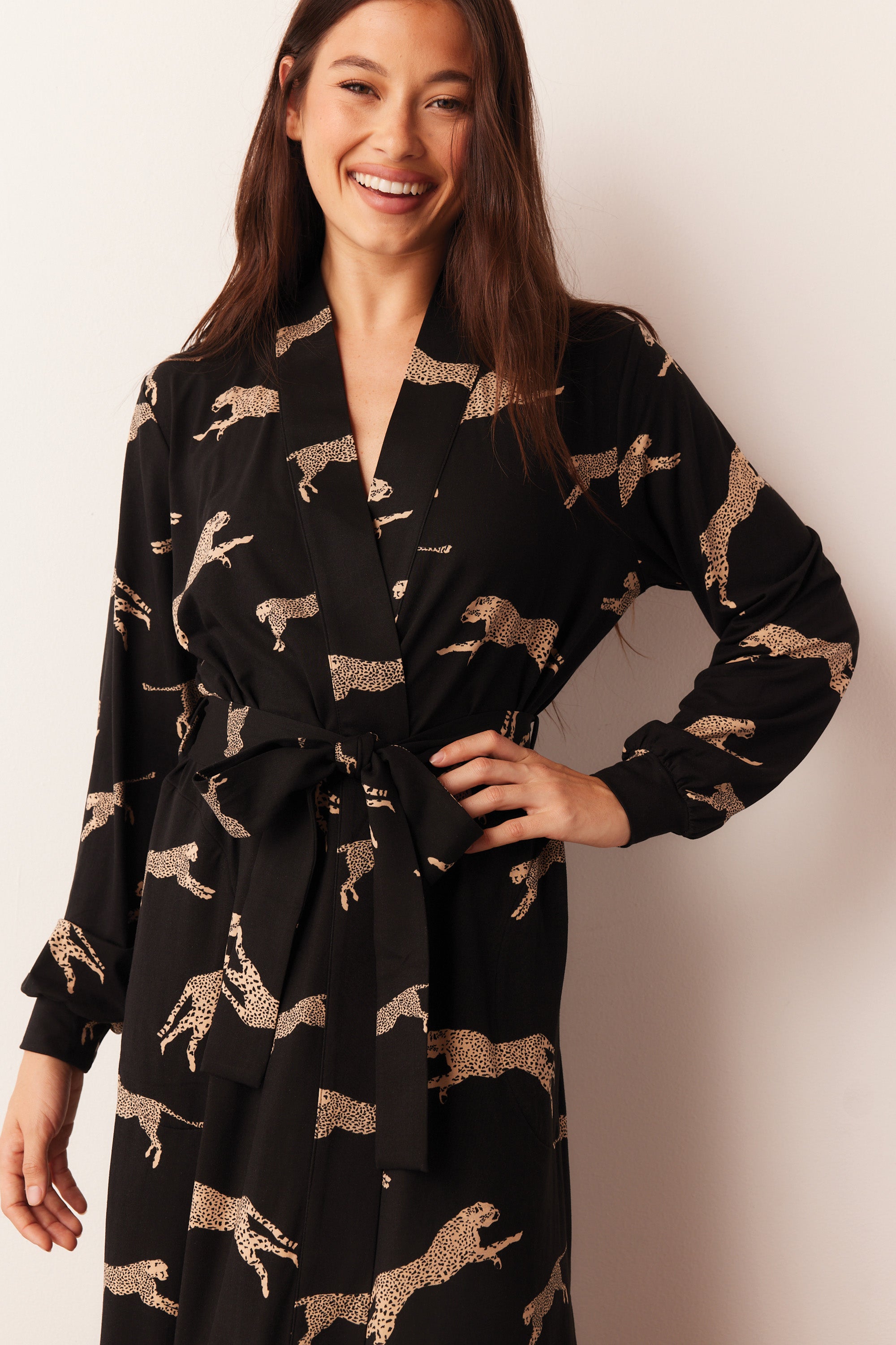 Load image into Gallery viewer, SKYLER BANDED LONG ROBE | WILD THING
