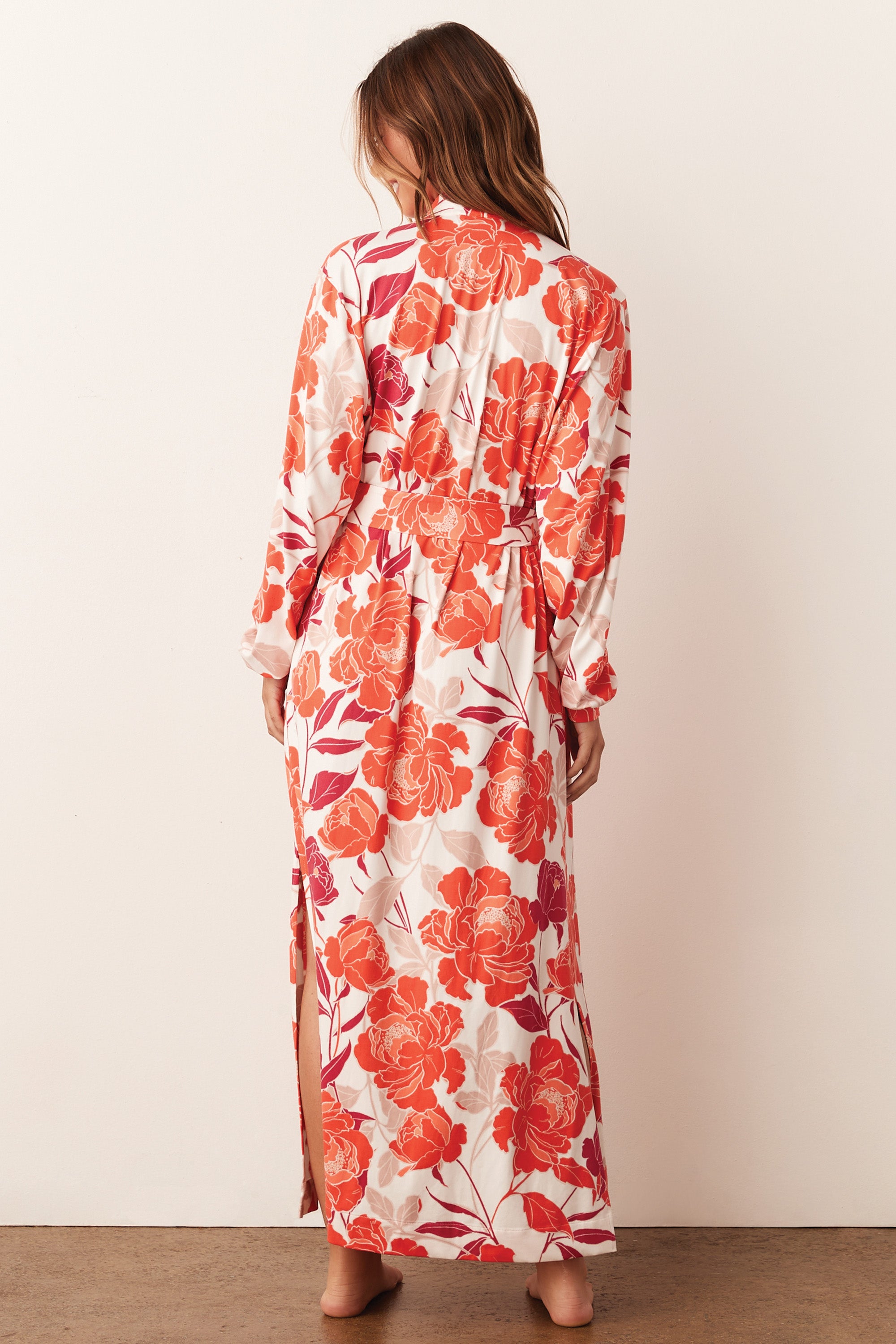 Load image into Gallery viewer, SKYLER BANDED LONG ROBE | POSITANO FLORAL
