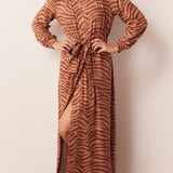 Skyler Banded Long Robe | Bengal