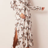 Skyler Banded Long Robe | Mariposa