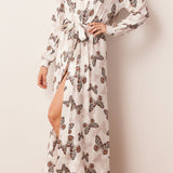 Skyler Banded Long Robe | Mariposa