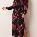 Skyler Banded Long Robe | Flora