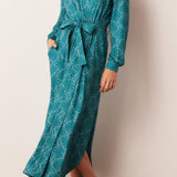 Skyler Banded Long Robe | Chateau