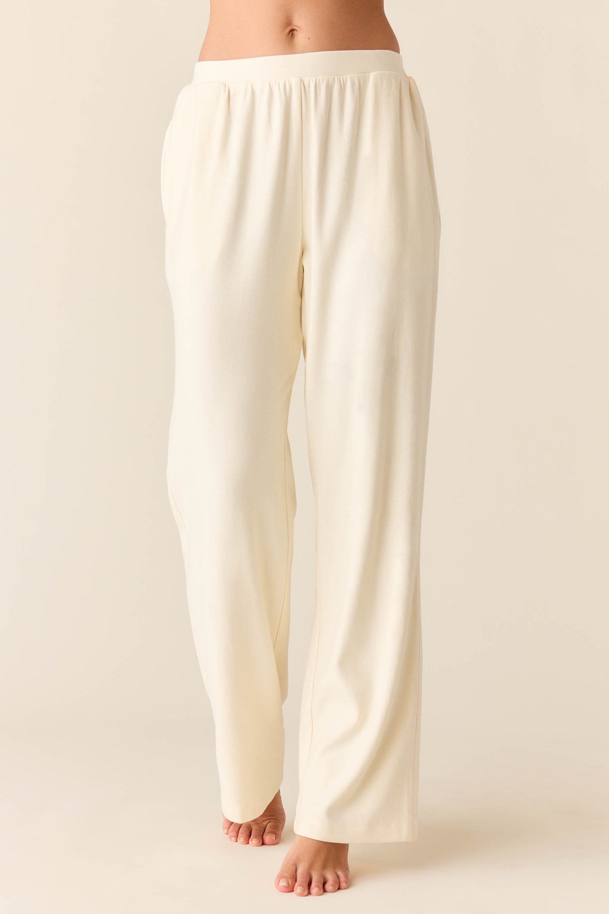 Sofia Cloud Fleece Wide Leg Meringue