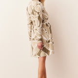 Quinn Banded Short Robe | Fern