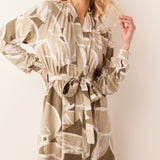 Quinn Banded Short Robe | Fern