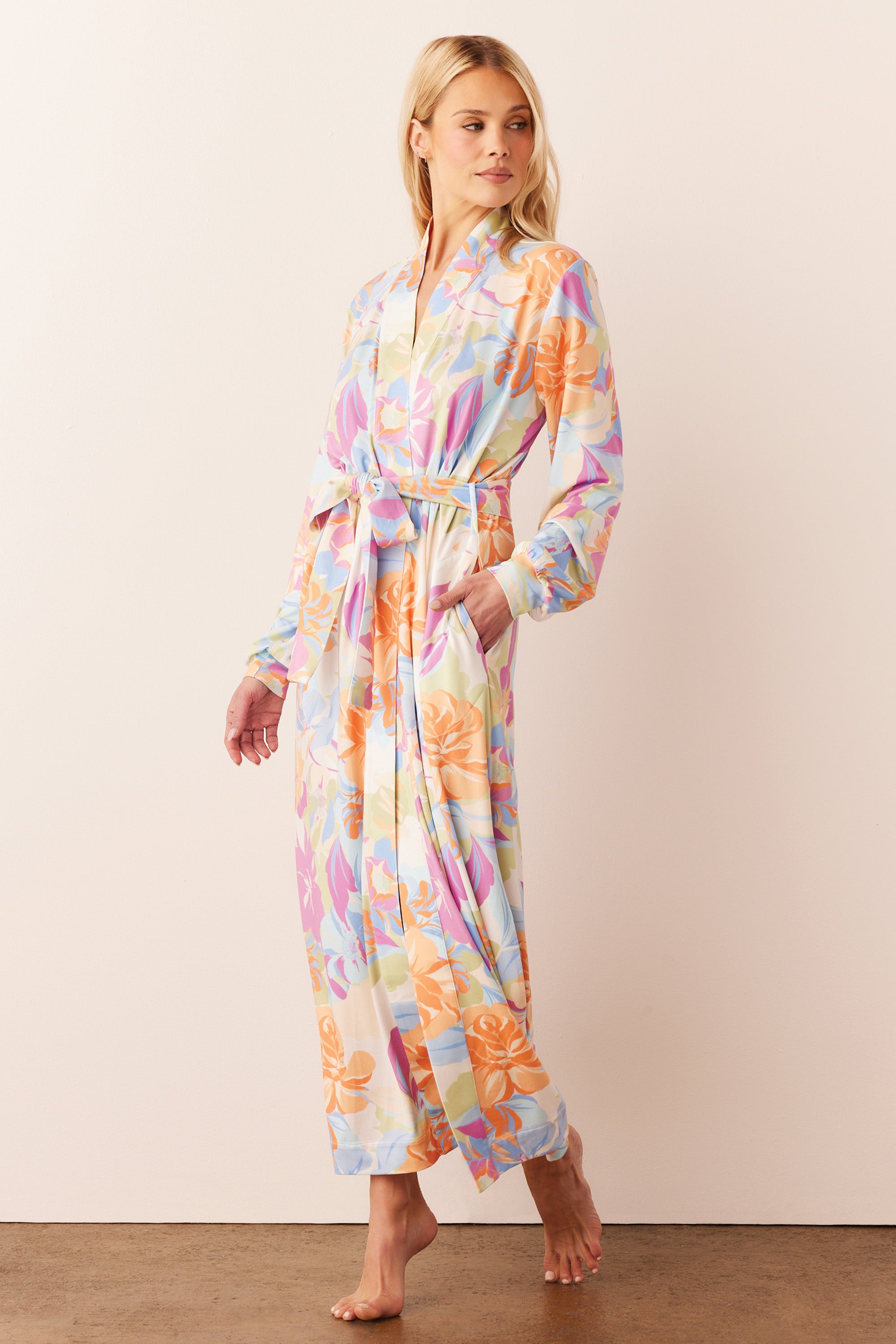 Load image into Gallery viewer, SKYLER BANDED LONG ROBE | DREAMSCAPE
