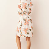 Quinn Banded Short Robe | Peaches & Cream