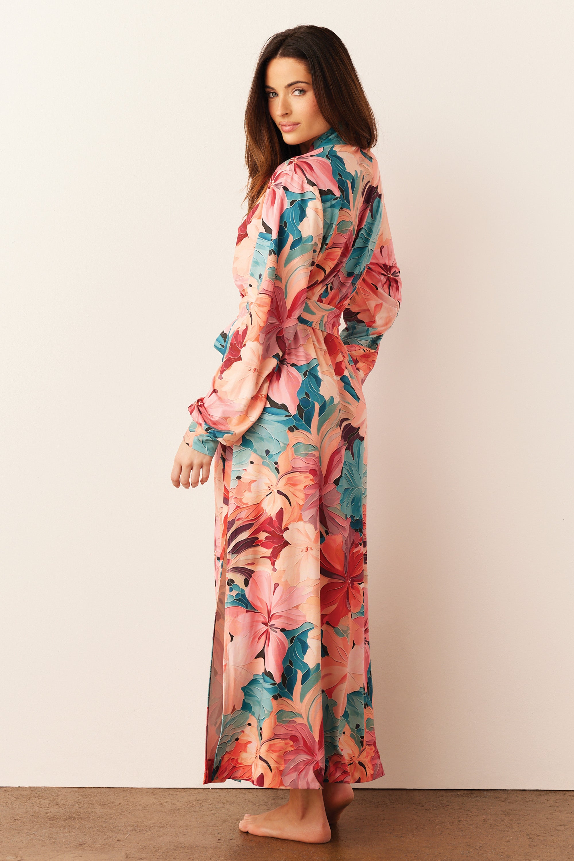 Load image into Gallery viewer, SKYLER BANDED LONG ROBE | RIO
