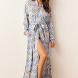 Skyler Banded Long Robe | Villeroy