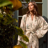 Kaia Cloud Jersey Kimono Robe in Rosehill