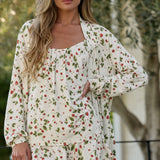 Esme Cloud Jersey PJ Set in Strawberry Bliss