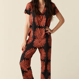 Alyssa Summer Jersey PJ Set in Desert Bloom