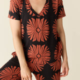 Alyssa Summer Jersey PJ Set in Desert Bloom