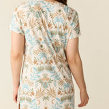 Nikki Summer Jersey Henley Dress in Oasis