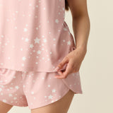 Whitney Summer Jersey PJ Set in Blush Stars