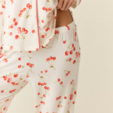 Aria TENCEL™ Lyocell Long PJ Set in Cherry Jubilee
